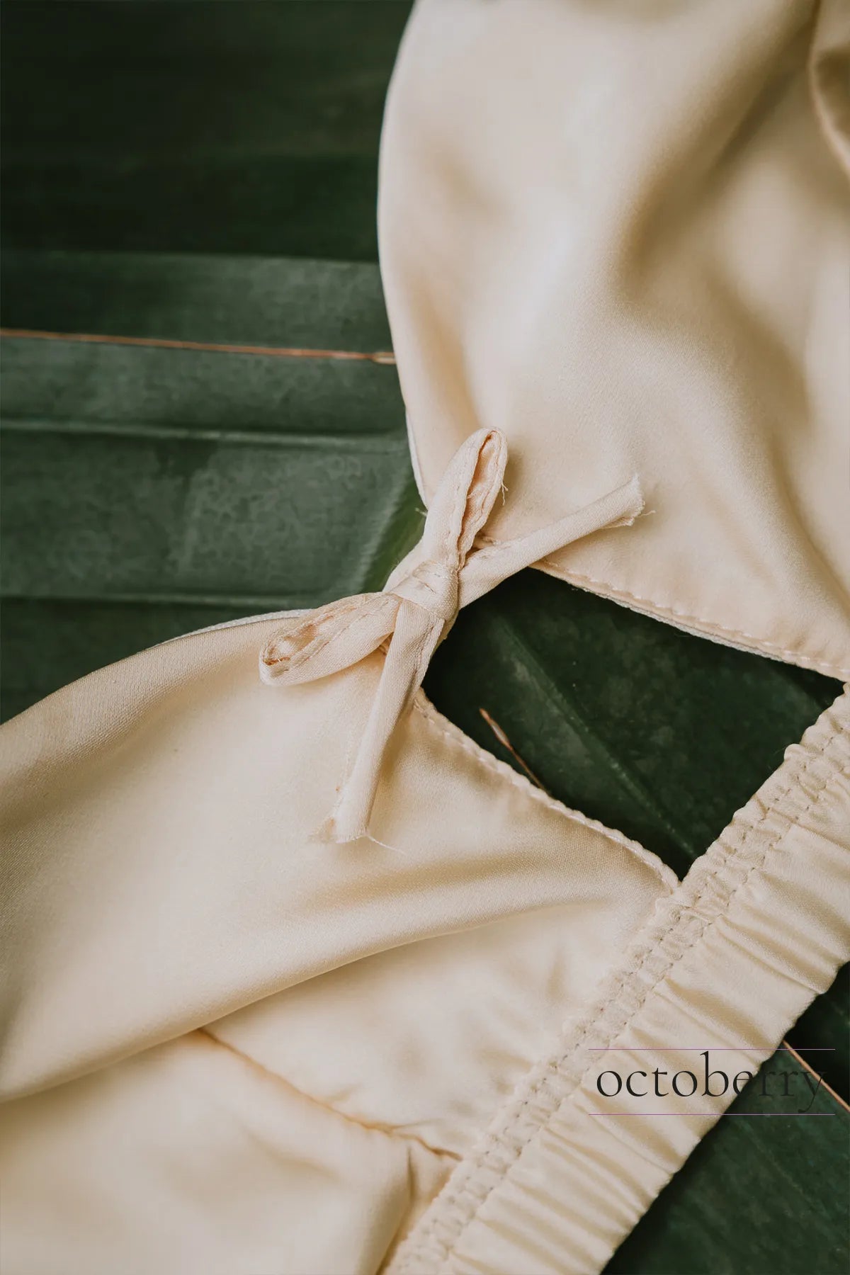 Sarı İpek Saten Bralet String Takımı