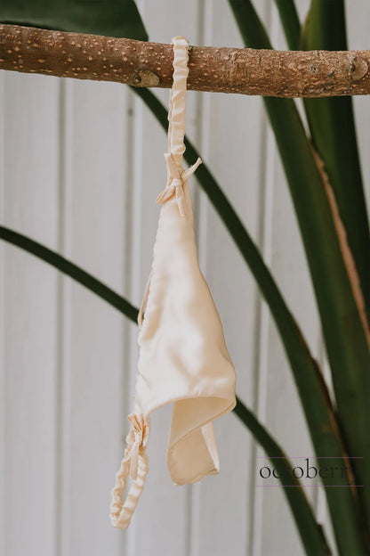 Sarı İpek Saten Bralet String Takımı