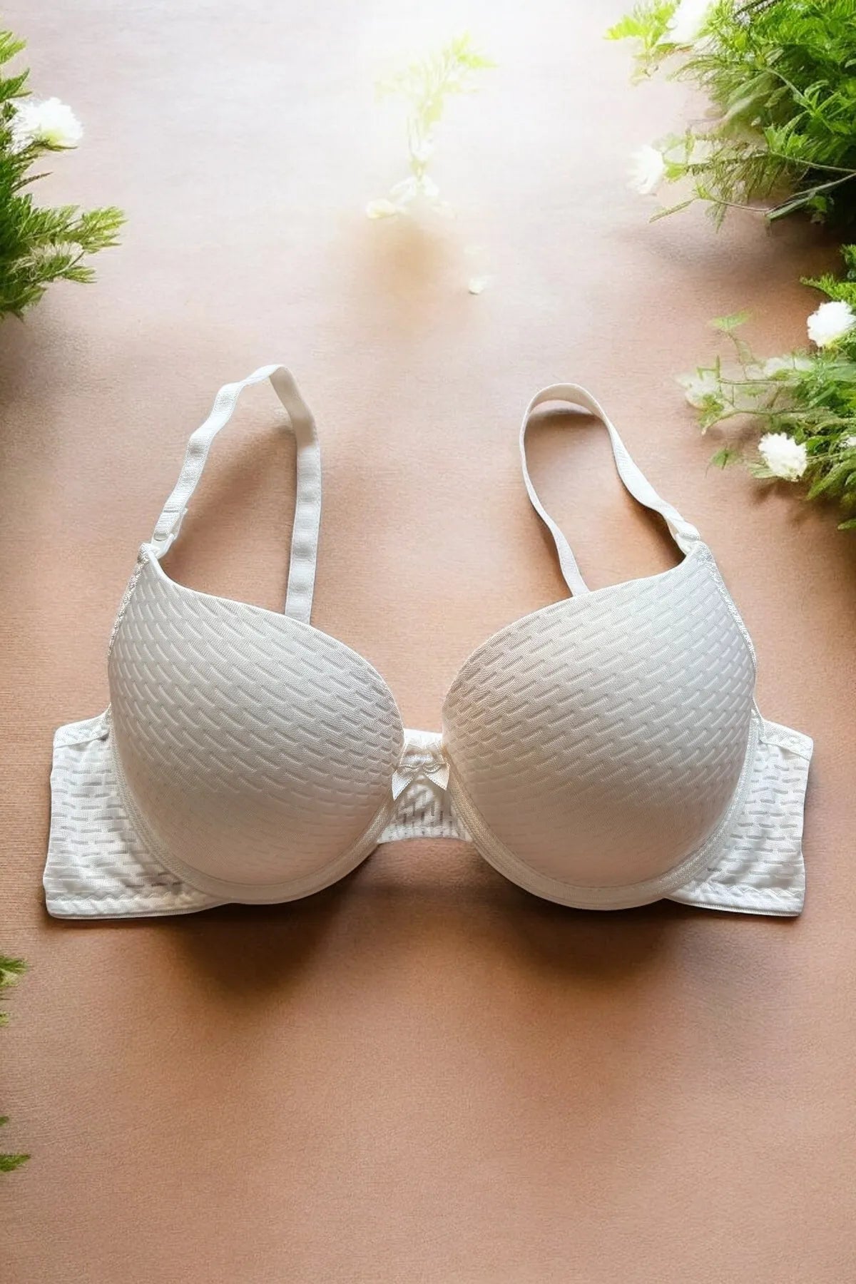 Ekru Push Up Sütyen