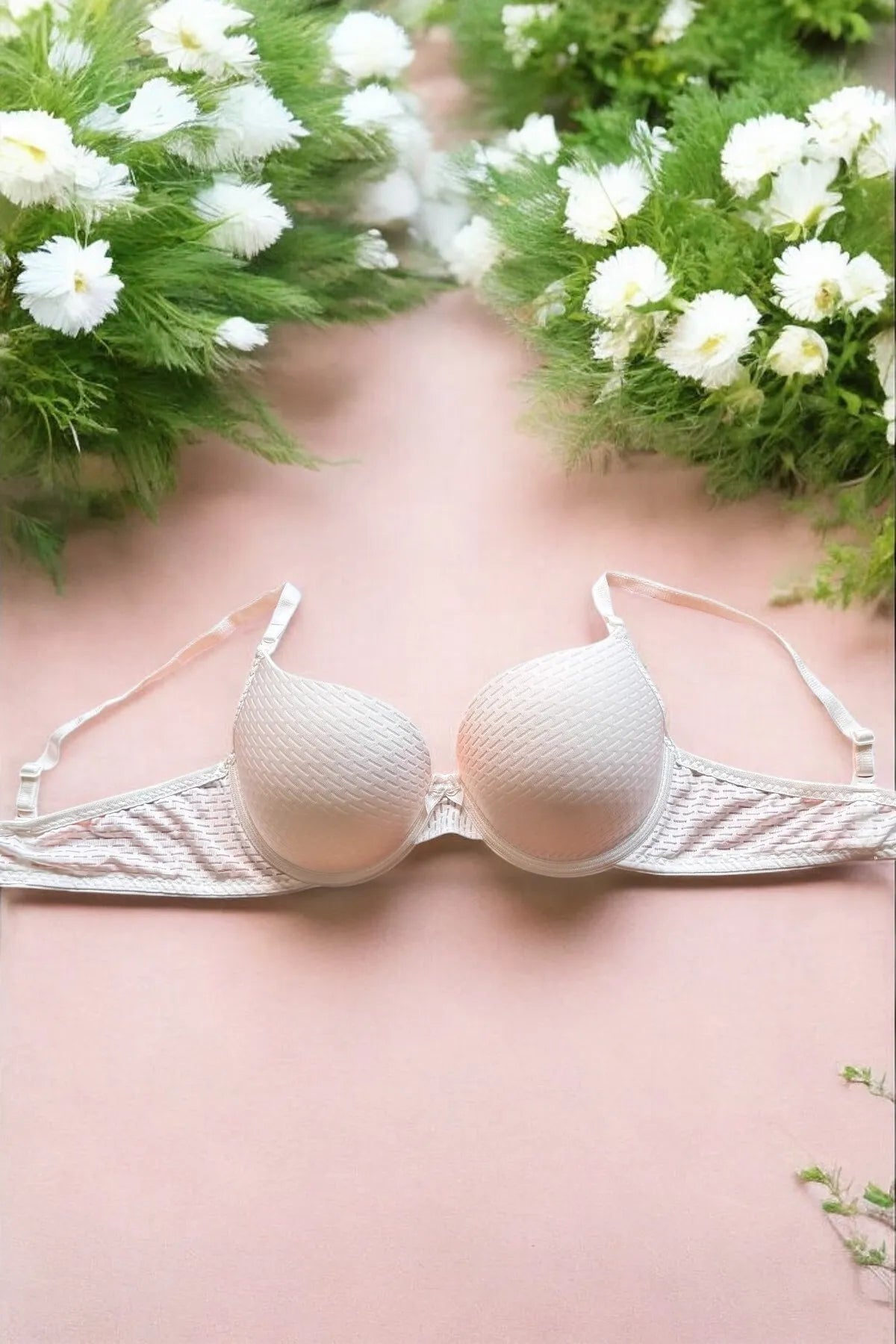 Ekru Push Up Sütyen