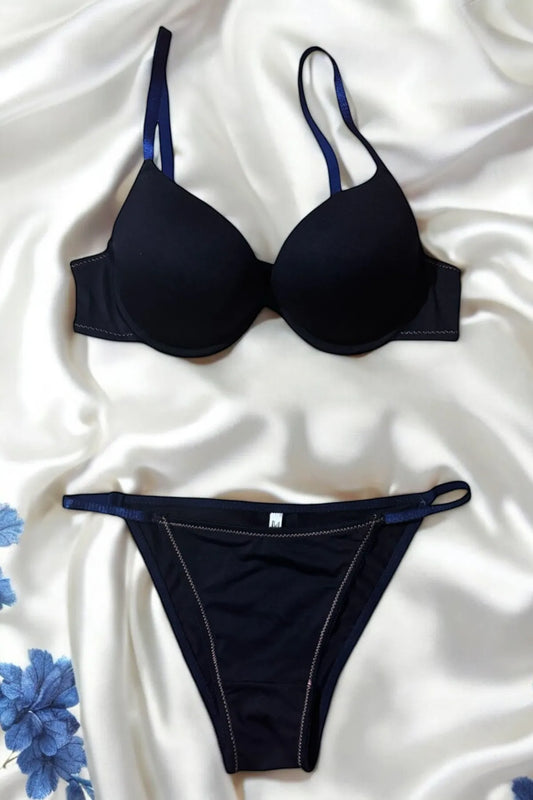 Lacivert Sütyen Takımı