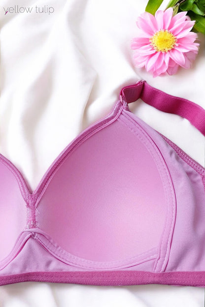 Toparlayıcı Kaplı Pembe Kırçıllı Sütyen