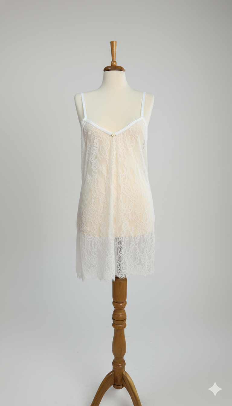 Lace Ekru Gecelik