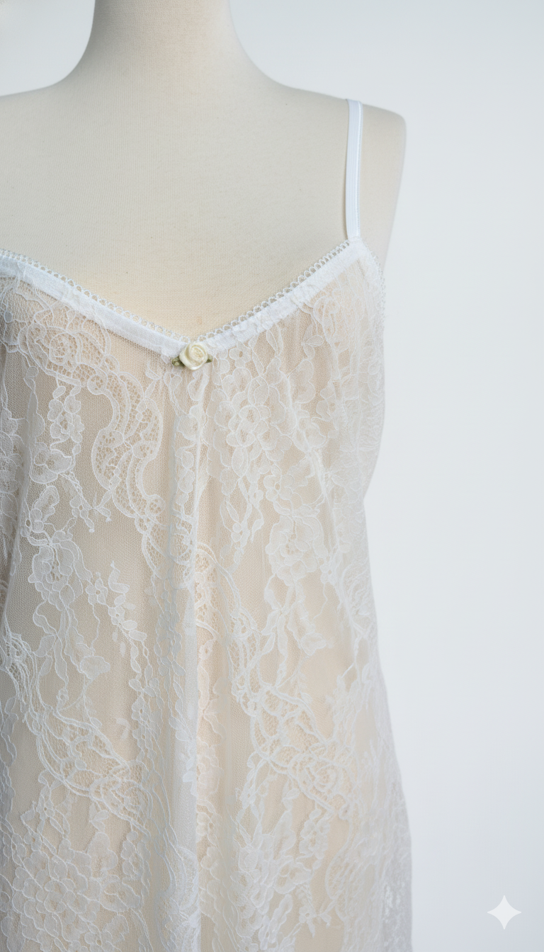 Lace Ekru Gecelik