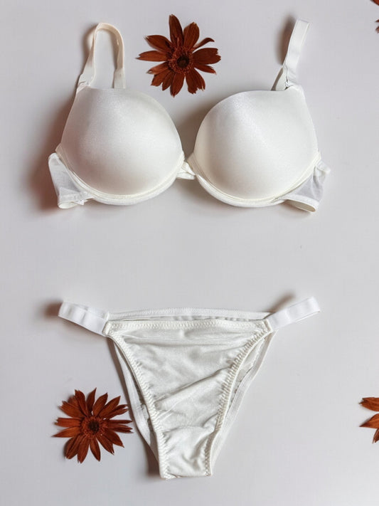 Ekru Sütyen Külot Takımı